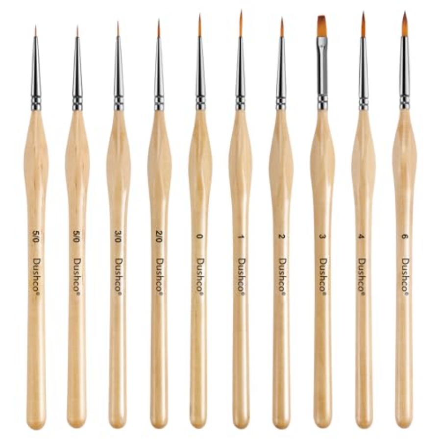 10 pcs Miniature Detail Paint  - Detailing Brush Set のレビューと価格