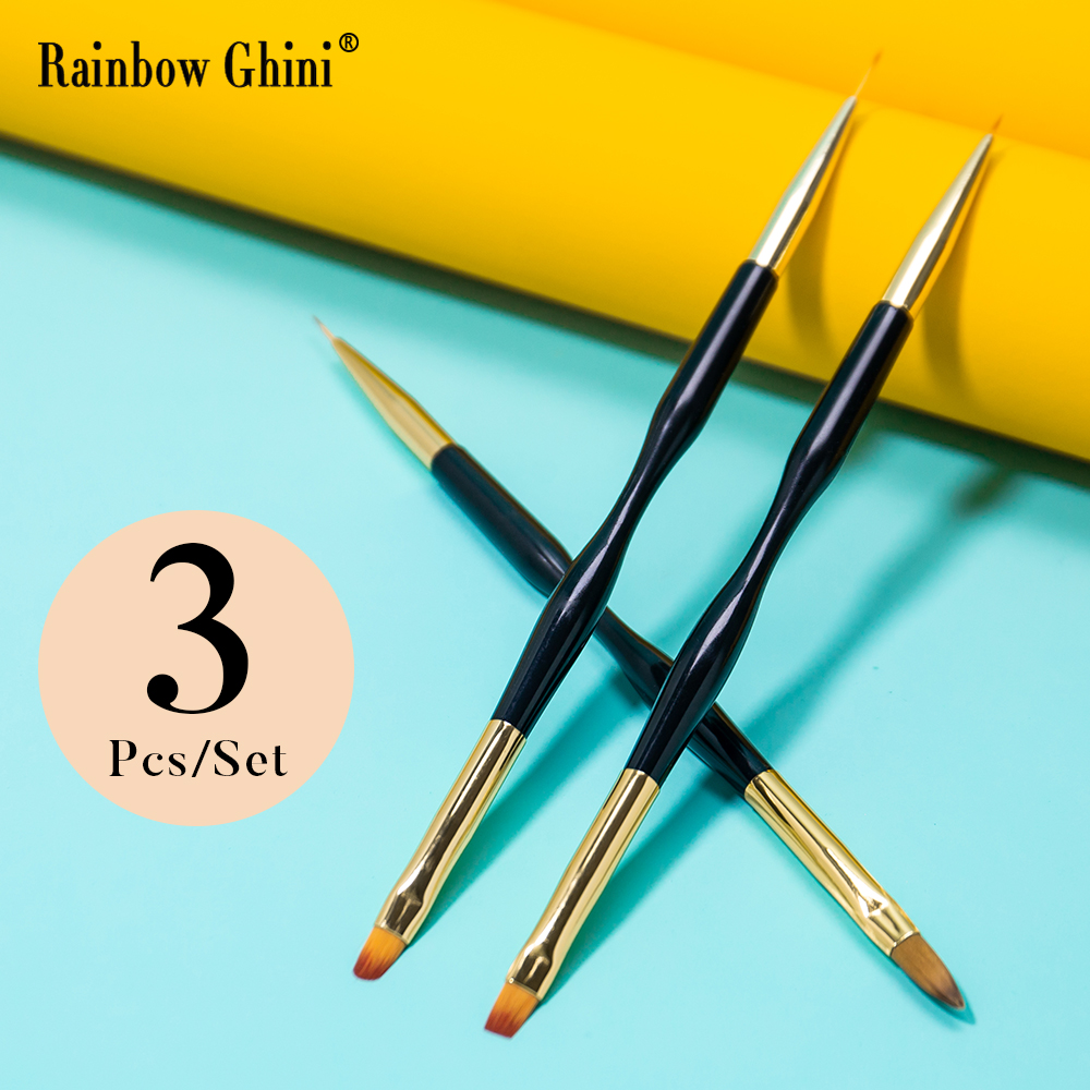 Rainbow Ghini 3Pcs/Set Dual He - Detailing Brush Set のレビューと価格
