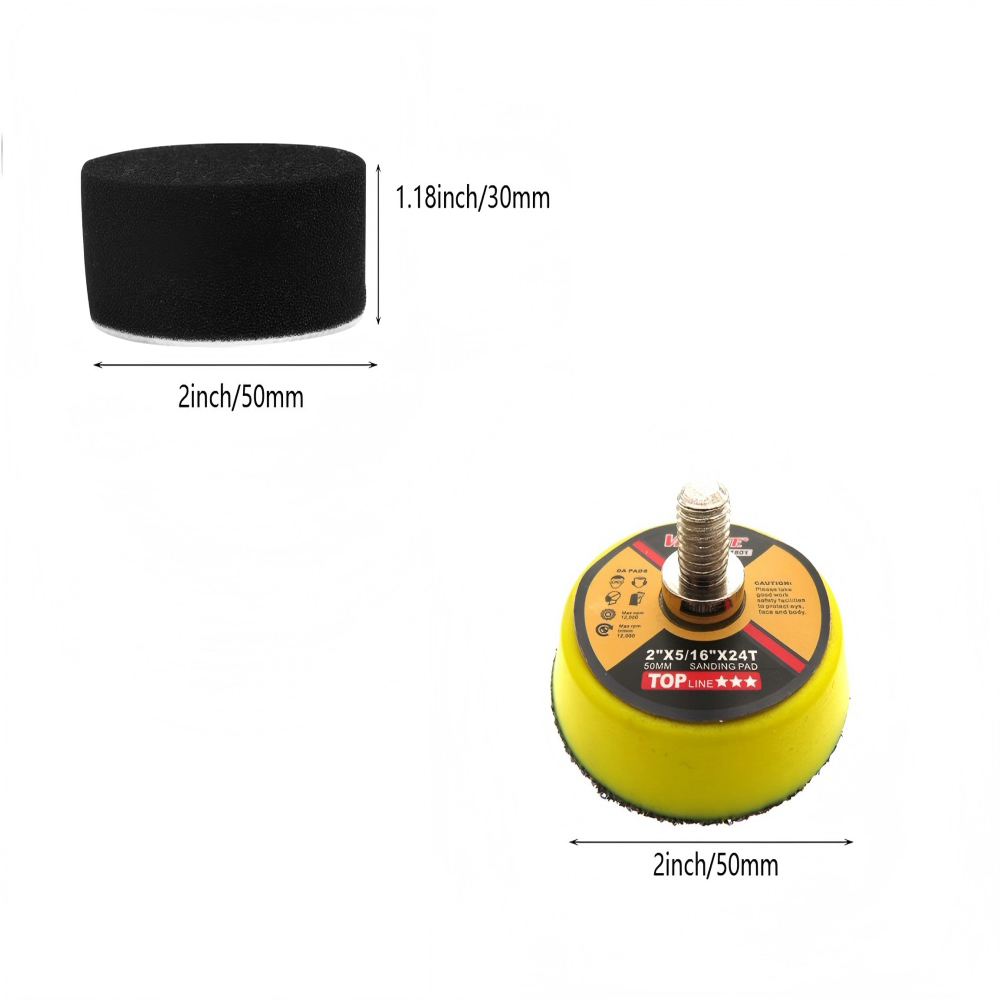 2Inch 50MM Car Doam Polishing  - Polish Pad Set Buffer のレビューと価格