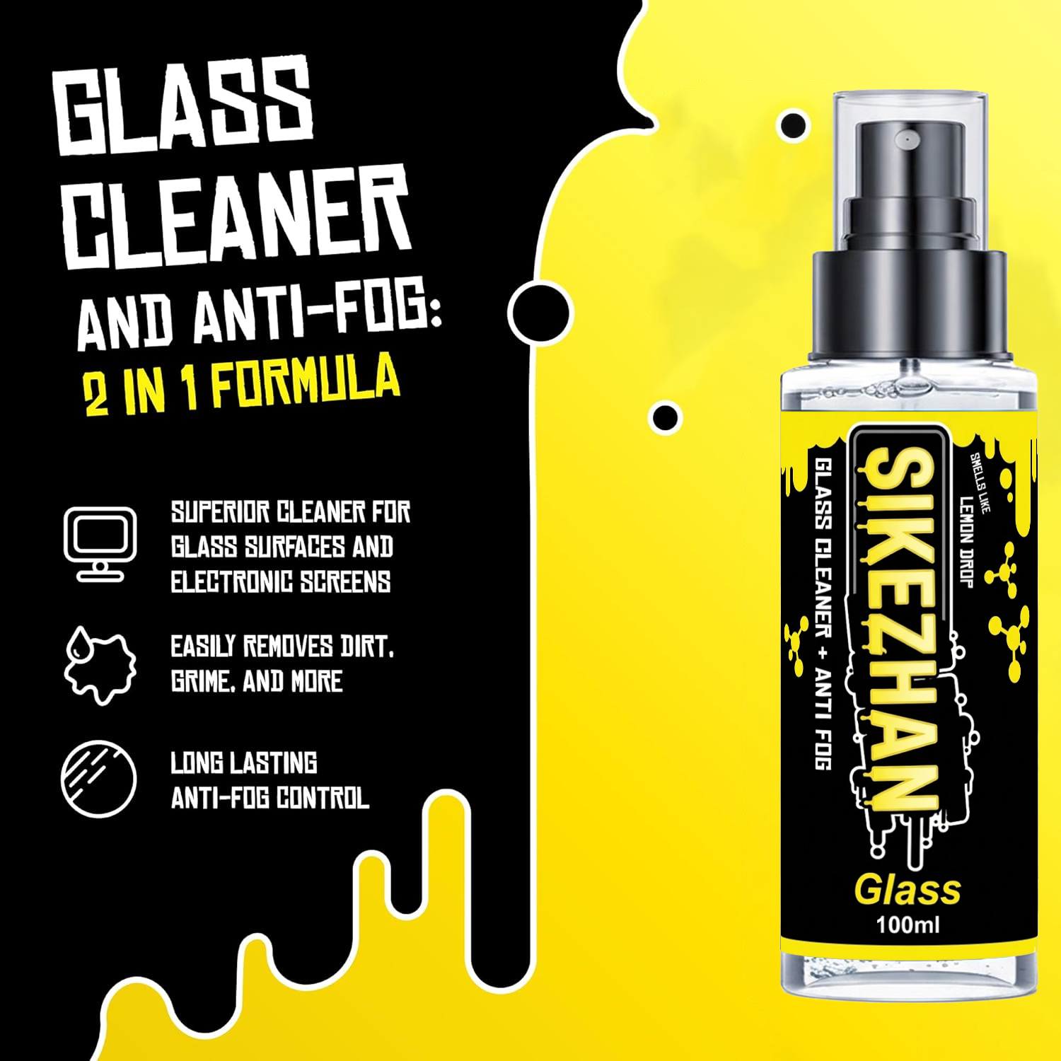 2-in-1 Anti-Fog Spray & Glass  - Glass Cleaner Streak のレビューと価格