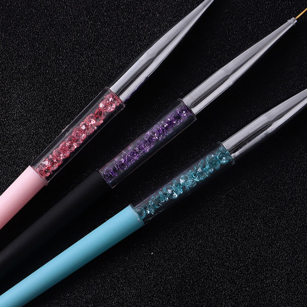 3Pcs Nail Art Pen Set Fine Tip - Detailing Brush Set のレビューと価格