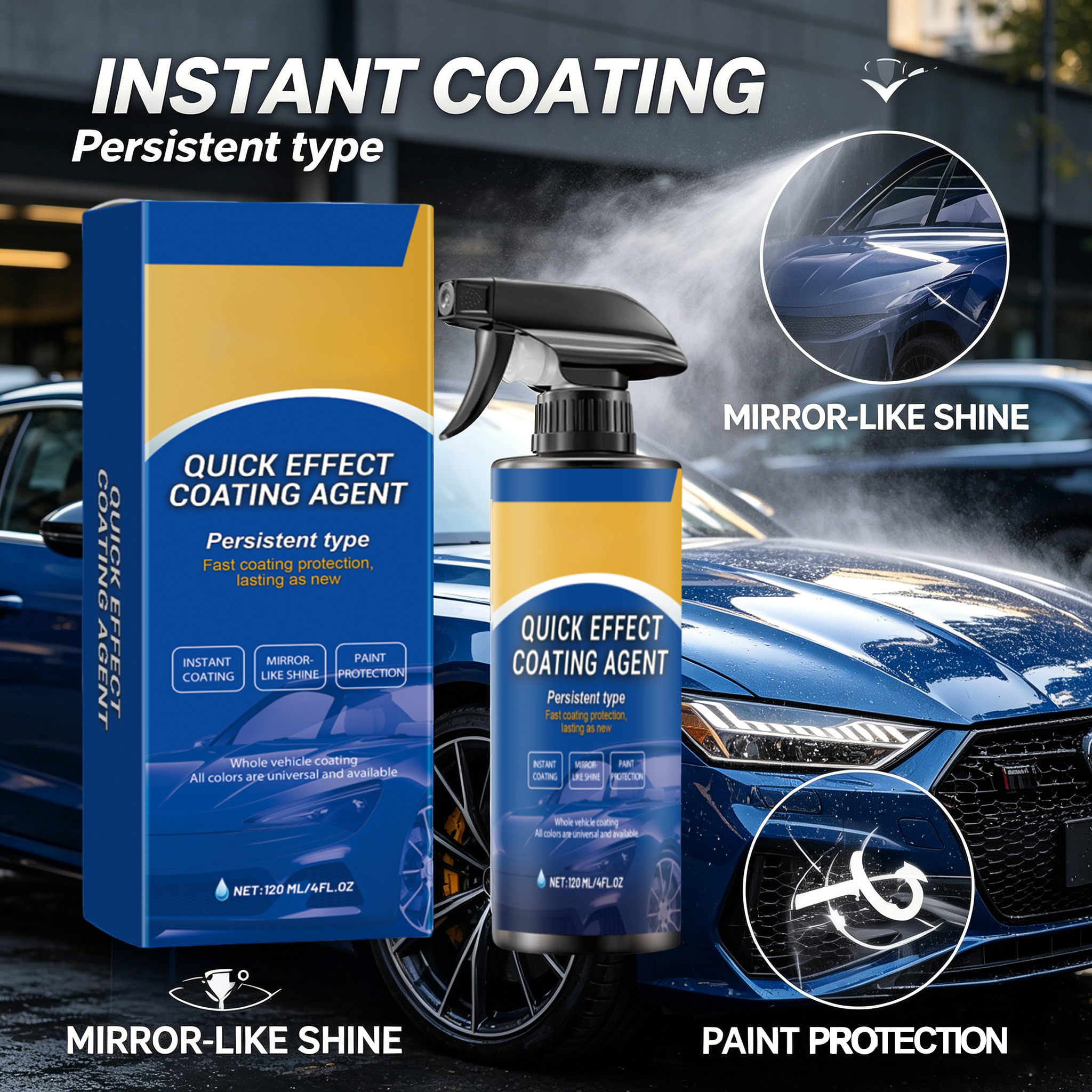 Car Quick Coating Agent Spray  - Car Wax Ceramic Coating のレビューと価格
