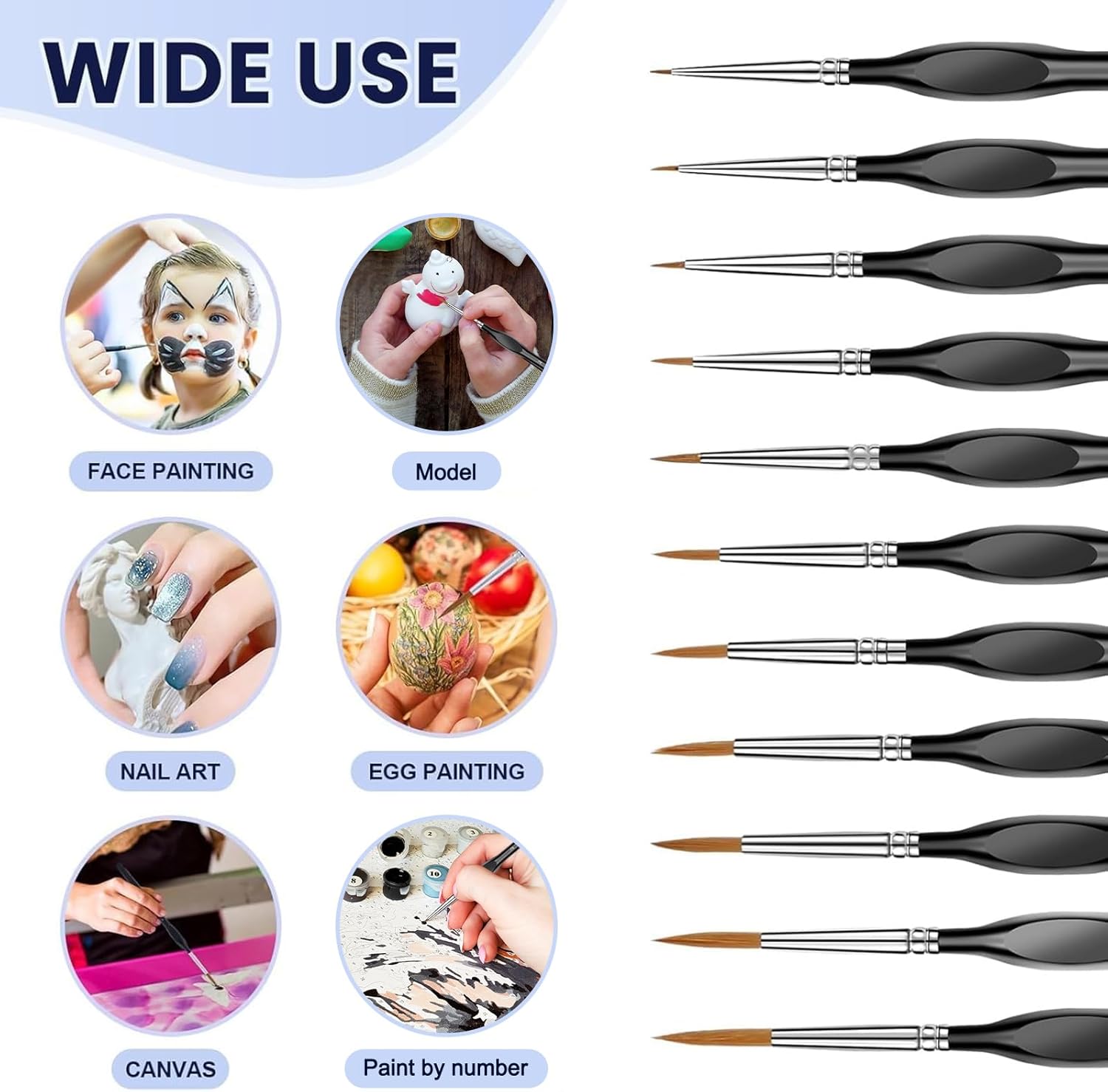 11 Pcs Detail Paint Brushes Se - Detailing Brush Set のレビューと価格