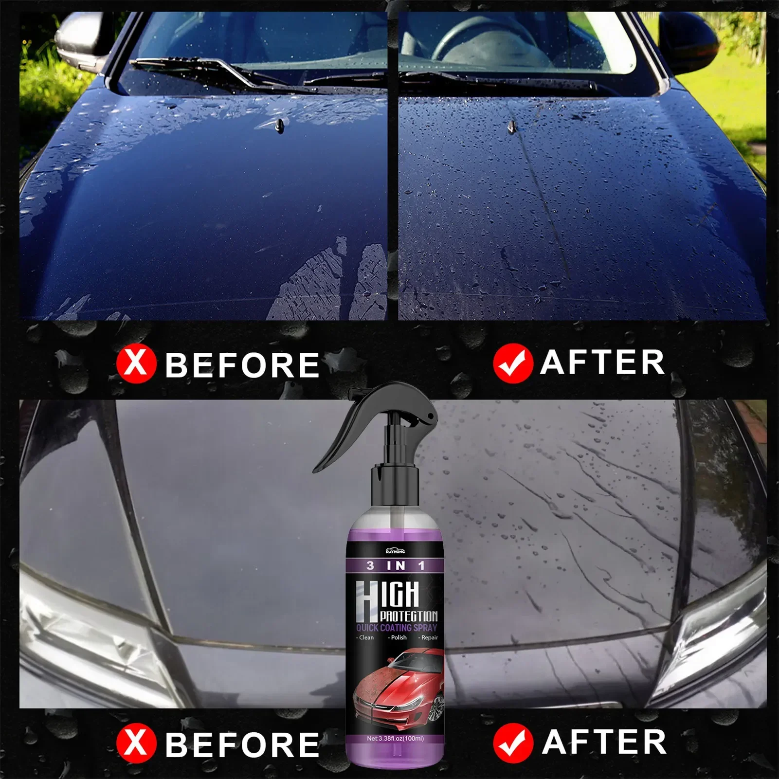 3 in 1 Car Ceramic Liquid Coat - Car Wax Ceramic Coating のレビューと価格
