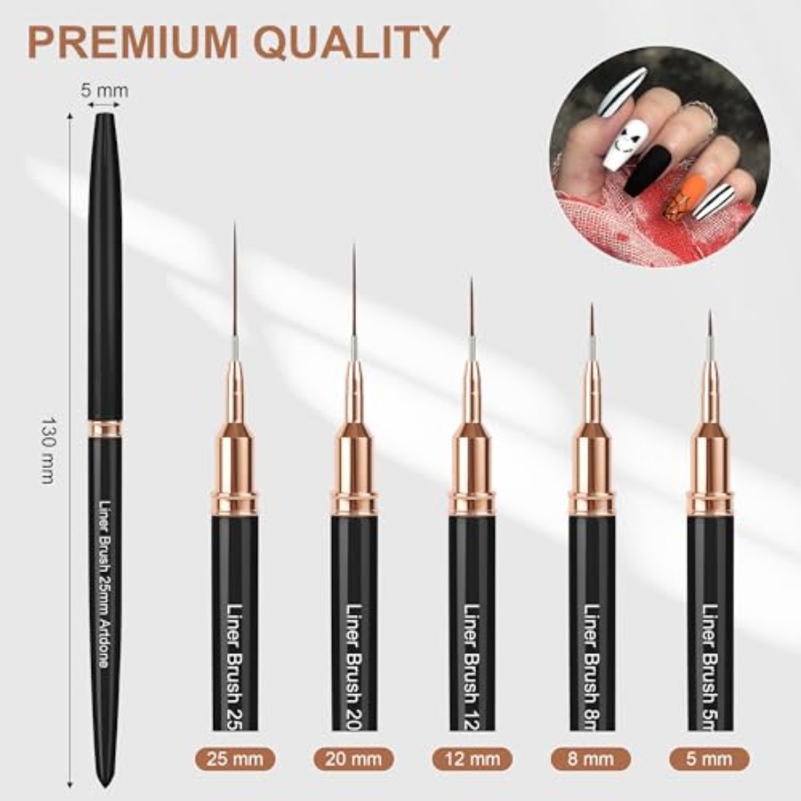 Metallic Nail Art Pens, Liner  - Detailing Brush Set のレビューと価格