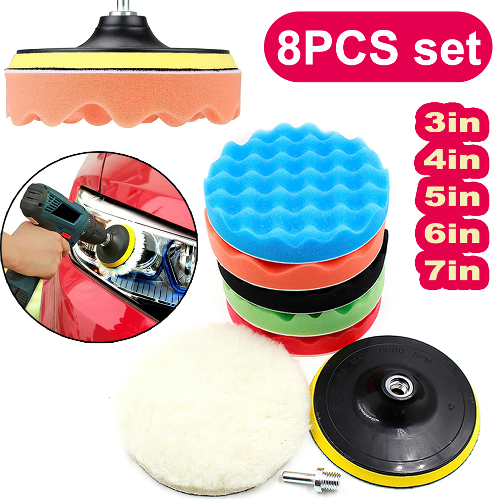 8Pcs Car Polishing Pads Kit 3/ - Polish Pad Set Buffer のレビューと価格